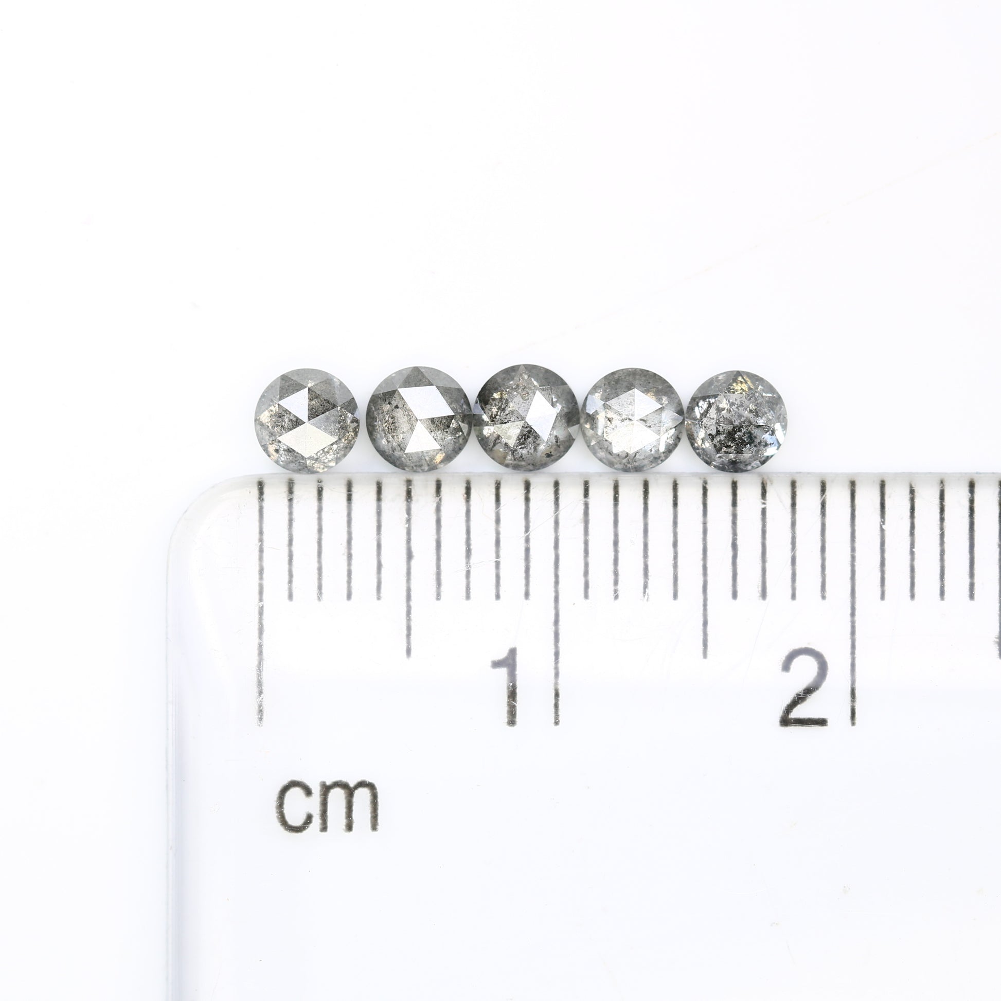 1.07 CT 3.40 to 3.60 MM Loose Salt And Pepper Round Rose Cut Diamond For Engagement Ring - JayKrishna Diamond