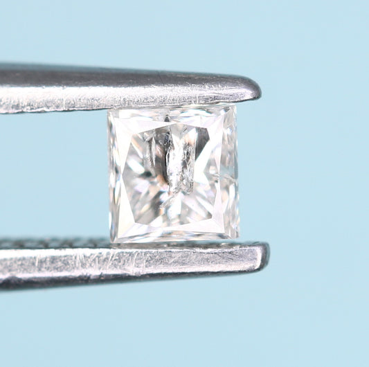 0.18 CT Salt and Pepper Princess Shape Diamond - Perfect for Engagement Rings, Necklaces, Promise Rings, Earrings, and Anniversary Gifts - JayKrishna Diamond