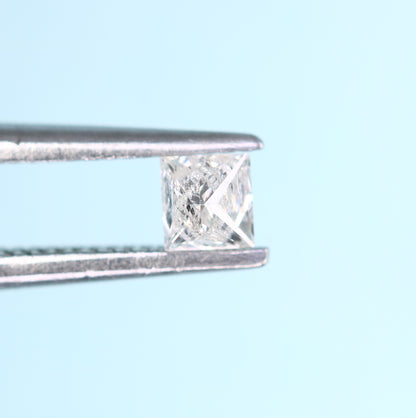 0.18 CT Salt and Pepper Princess Shape Diamond - Perfect for Engagement Rings, Necklaces, Promise Rings, Earrings, and Anniversary Gifts - JayKrishna Diamond