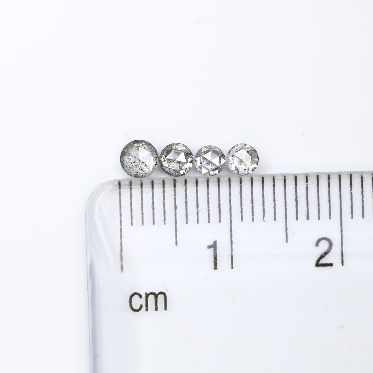 0.66 CT Salt and Pepper Round Rose Cut Diamond for Engagement Ring - Unique Gemstone for Custom Bridal Jewelry Designs - JayKrishna Diamond
