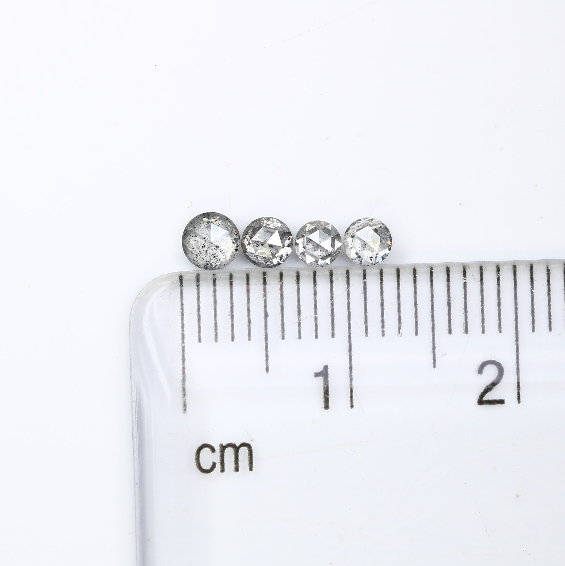 0.66 CT Salt and Pepper Round Rose Cut Diamond for Engagement Ring - Unique Gemstone for Custom Bridal Jewelry Designs - JayKrishna Diamond