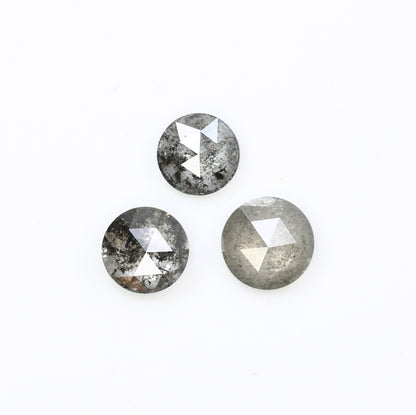 0.79 CT Round Rose Cut Salt And Pepper Diamond For Engagement Ring - JayKrishna Diamond