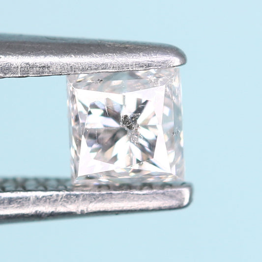 0.23 CT Salt and Pepper Princess Cut Diamond – Ideal for Engagement Rings - JayKrishna Diamond