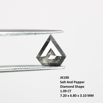 1.09 Carat Diamond Cut Natural Salt And Pepper Diamond For Engagement Ring - JayKrishna Diamond