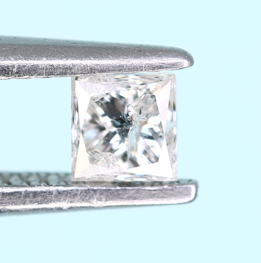 0.21 CT Princess Shape Salt and Pepper Diamond – Ideal for Engagement Rings - JayKrishna Diamond