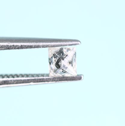 0.21 CT Princess Shape Salt and Pepper Diamond – Ideal for Engagement Rings - JayKrishna Diamond