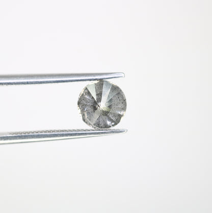 1.24 CT Salt and Pepper Round Brilliant Cut Diamond For Engagement Ring - JayKrishna Diamond