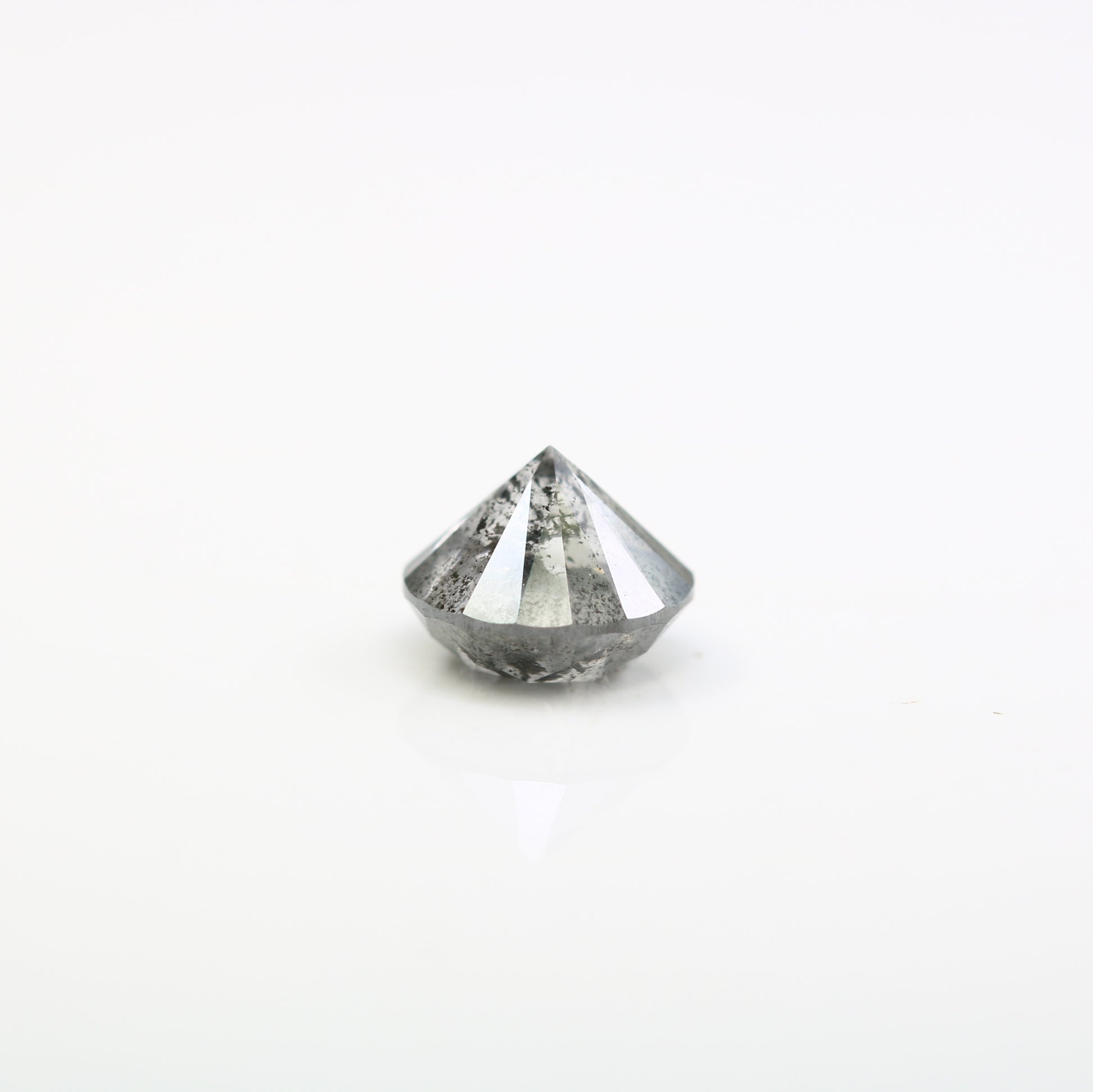 1.24 CT Salt and Pepper Round Brilliant Cut Diamond For Engagement Ring - JayKrishna Diamond