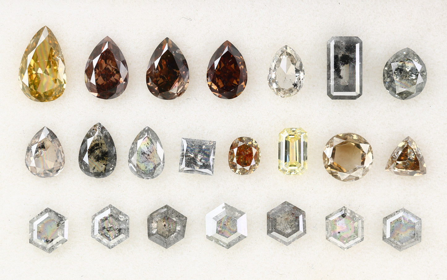 0.16 CT to 0.47 CT Mixed Color Natural Diamonds - Ideal for Engagement Rings, Necklaces, Earrings, and Bracelets - JayKrishna Diamond