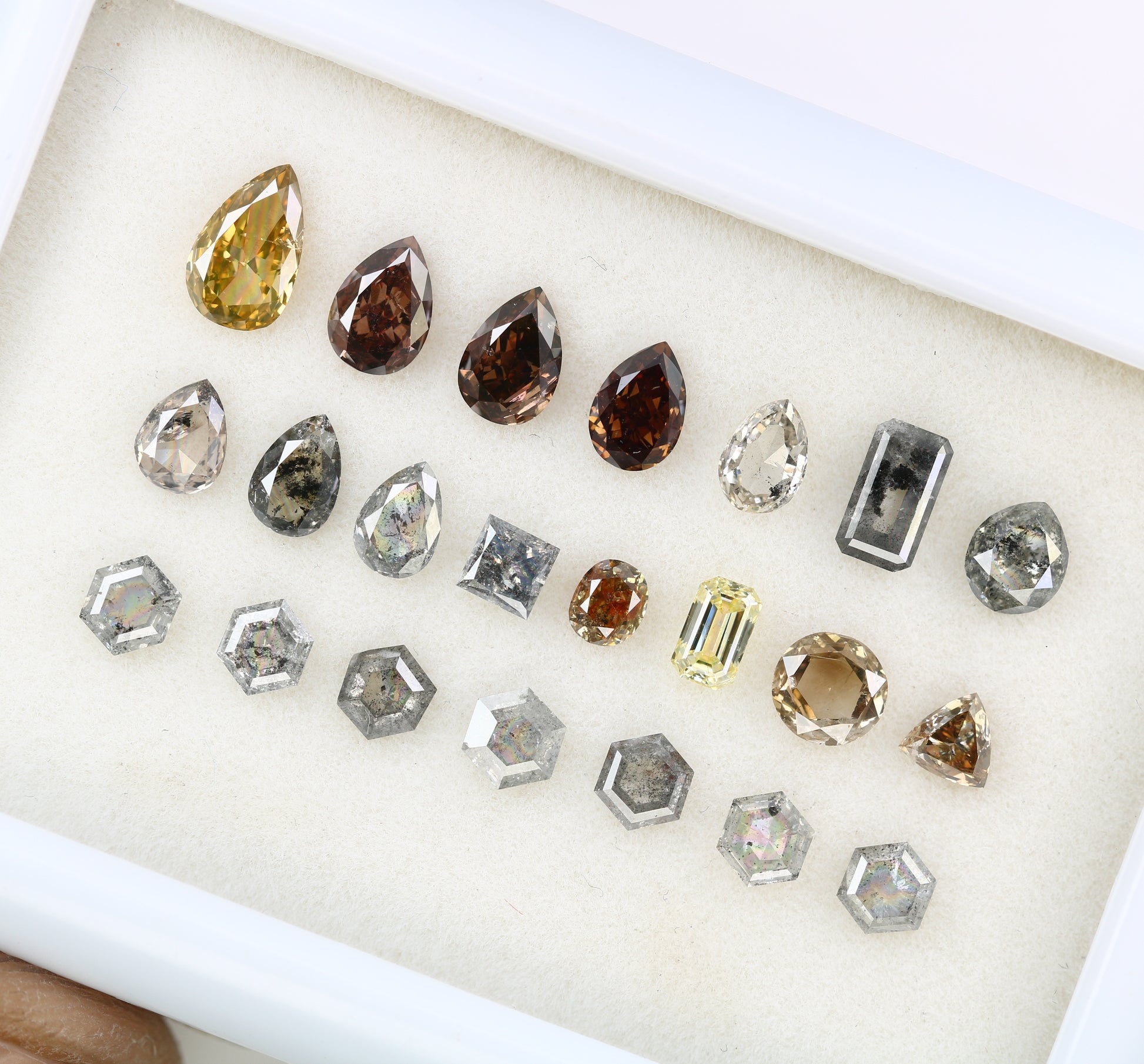 0.16 CT to 0.47 CT Mixed Color Natural Diamonds - Ideal for Engagement Rings, Necklaces, Earrings, and Bracelets - JayKrishna Diamond