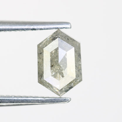 0.88 Carat Elongated Hexagon Shape Salt And Pepper Diamond For Wedding Ring - JayKrishna Diamond