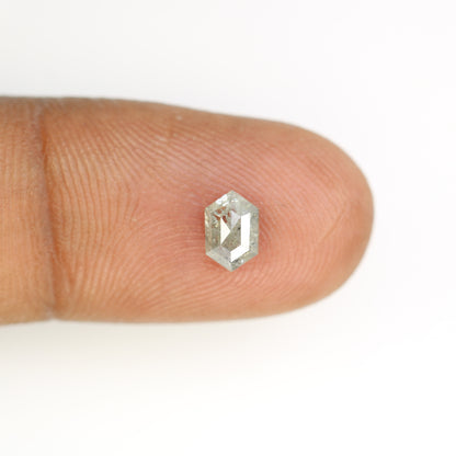 0.88 Carat Elongated Hexagon Shape Salt And Pepper Diamond For Wedding Ring - JayKrishna Diamond