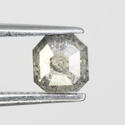 0.51 Carat Asscher Shape Natural Salt And Pepper Diamond For Galaxy Ring - JayKrishna Diamond