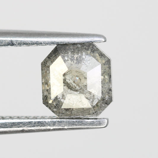 0.51 Carat Asscher Shape Natural Salt And Pepper Diamond For Galaxy Ring - JayKrishna Diamond