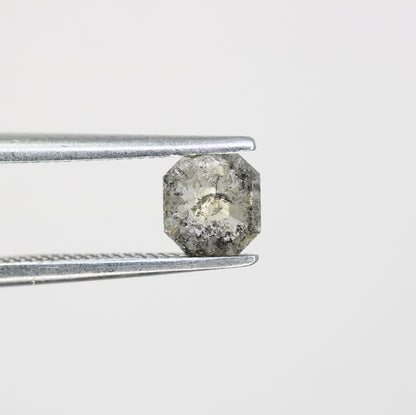 0.51 Carat Asscher Shape Natural Salt And Pepper Diamond For Galaxy Ring - JayKrishna Diamond