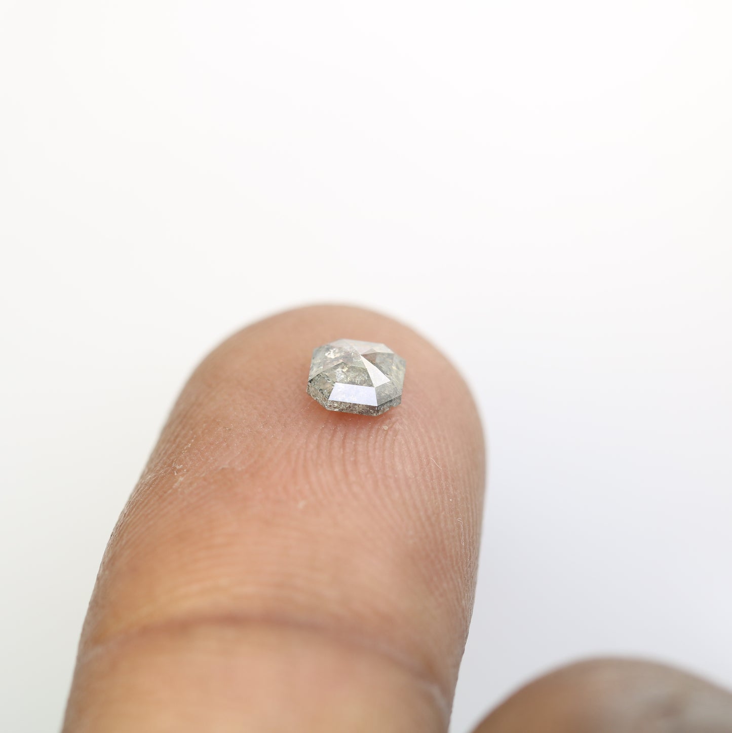 0.51 Carat Asscher Shape Natural Salt And Pepper Diamond For Galaxy Ring - JayKrishna Diamond