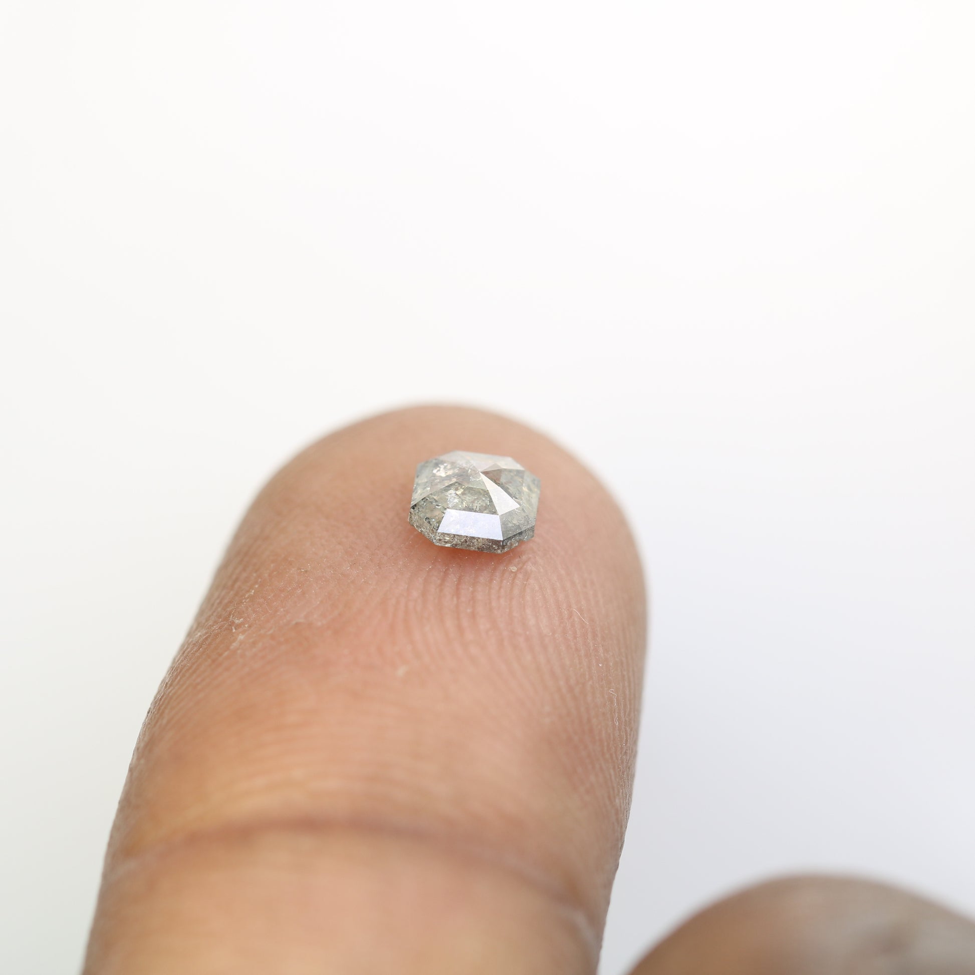 0.51 Carat Asscher Shape Natural Salt And Pepper Diamond For Galaxy Ring - JayKrishna Diamond