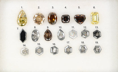 0.12 CT to 0.52 CT Natural Salt and Pepper Loose Diamonds in Mixed Shapes for Engagement Rings, Custom Jewelry and Chic Bracelets - JayKrishna Diamond