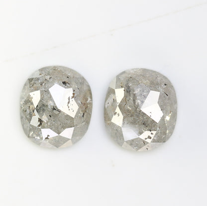 1.67 Carat Oval Shape Loose Salt And Pepper Diamond Pair For Galaxy Ring - JayKrishna Diamond