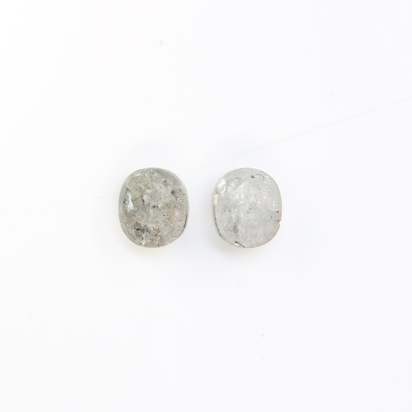 1.67 Carat Oval Shape Loose Salt And Pepper Diamond Pair For Galaxy Ring - JayKrishna Diamond