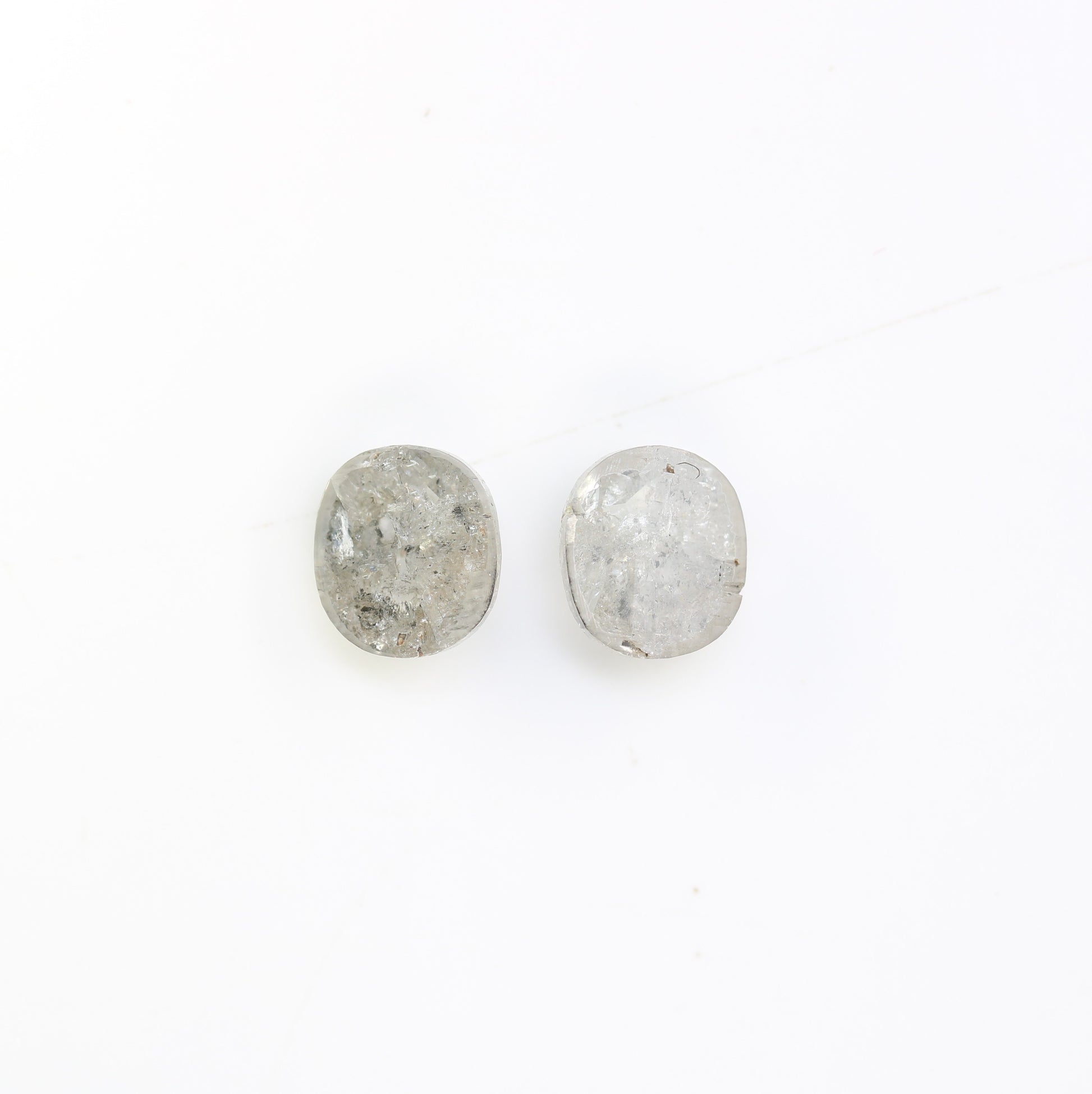 1.67 Carat Oval Shape Loose Salt And Pepper Diamond Pair For Galaxy Ring - JayKrishna Diamond