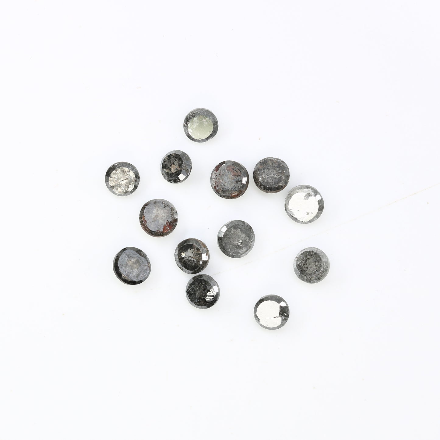 2.79 CT Natural Salt And Pepper Round Rose Cut Diamond For Engagement Ring - JayKrishna Diamond