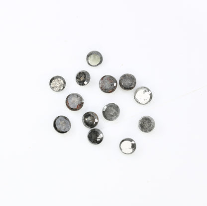 2.79 CT Natural Salt And Pepper Round Rose Cut Diamond For Engagement Ring - JayKrishna Diamond