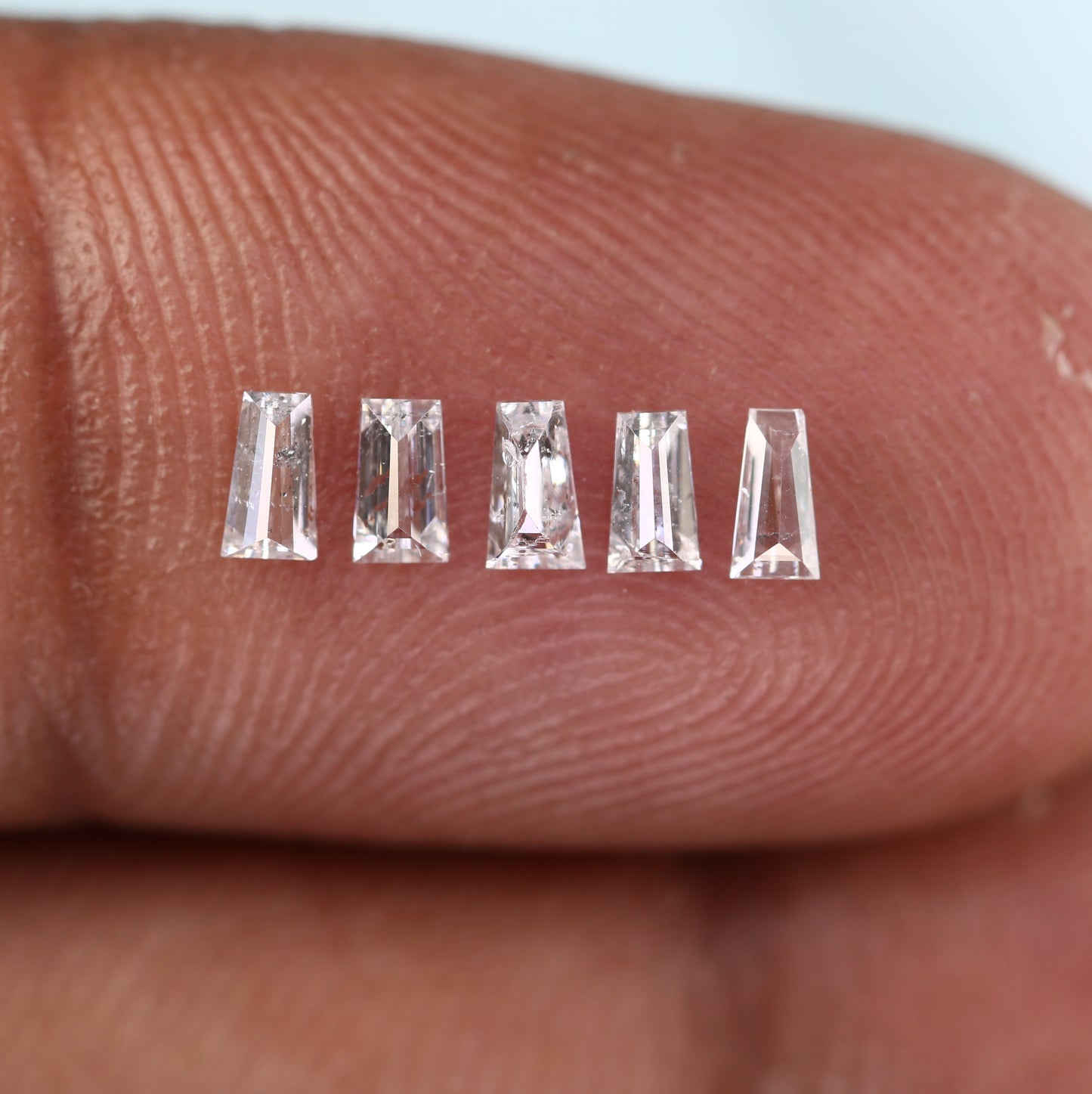 0.43 CT Baguette Cut Salt and Pepper Diamond for Engagement Ring and Unique Bridal Jewelry Design - JayKrishna Diamond