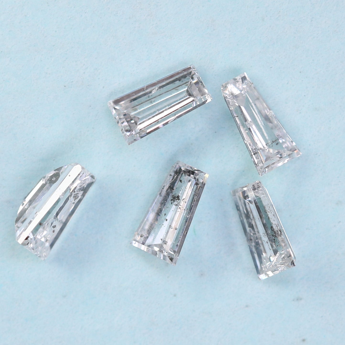 0.43 CT Baguette Cut Salt and Pepper Diamond for Engagement Ring and Unique Bridal Jewelry Design - JayKrishna Diamond