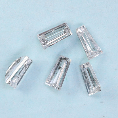 0.43 CT Baguette Cut Salt and Pepper Diamond for Engagement Ring and Unique Bridal Jewelry Design - JayKrishna Diamond