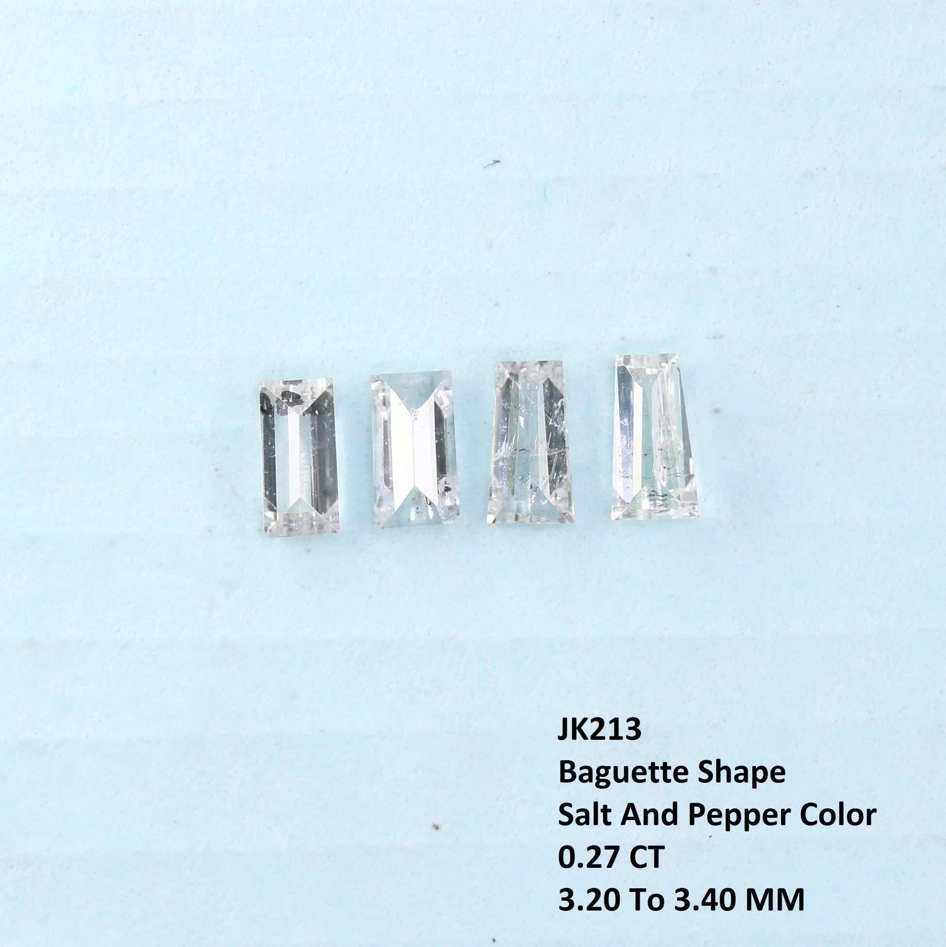 0.27 CT Salt and Pepper Baguette Cut Diamond – Perfect for Engagement Rings | Distinctive Salt and Pepper Baguette Diamond - JayKrishna Diamond