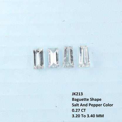 0.27 CT Salt and Pepper Baguette Cut Diamond – Perfect for Engagement Rings | Distinctive Salt and Pepper Baguette Diamond - JayKrishna Diamond