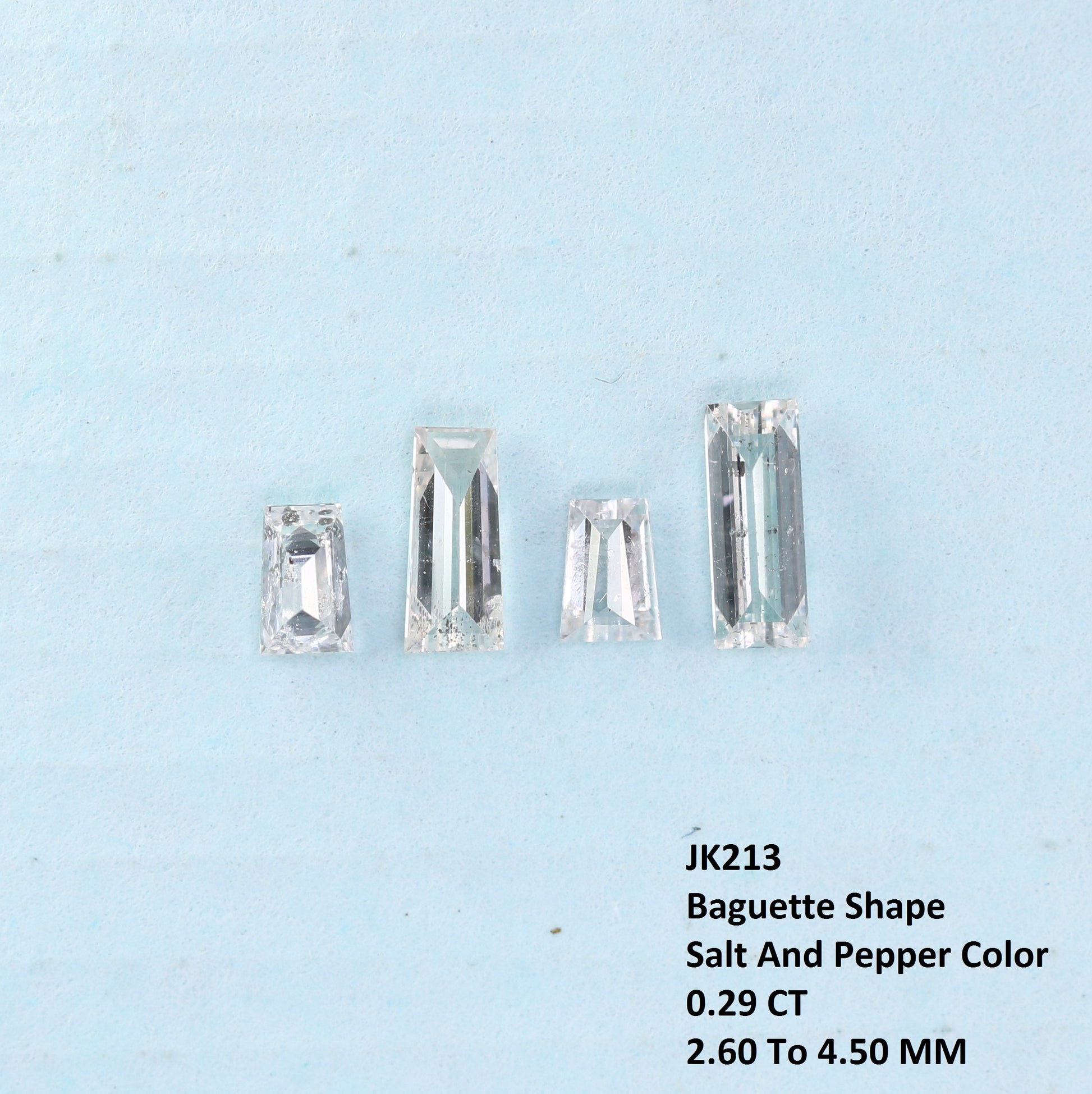 0.29 CT Salt and Pepper Baguette Cut Diamond – Perfect for Engagement Rings | Distinctive Salt and Pepper Baguette Diamond Jewelry - JayKrishna Diamond