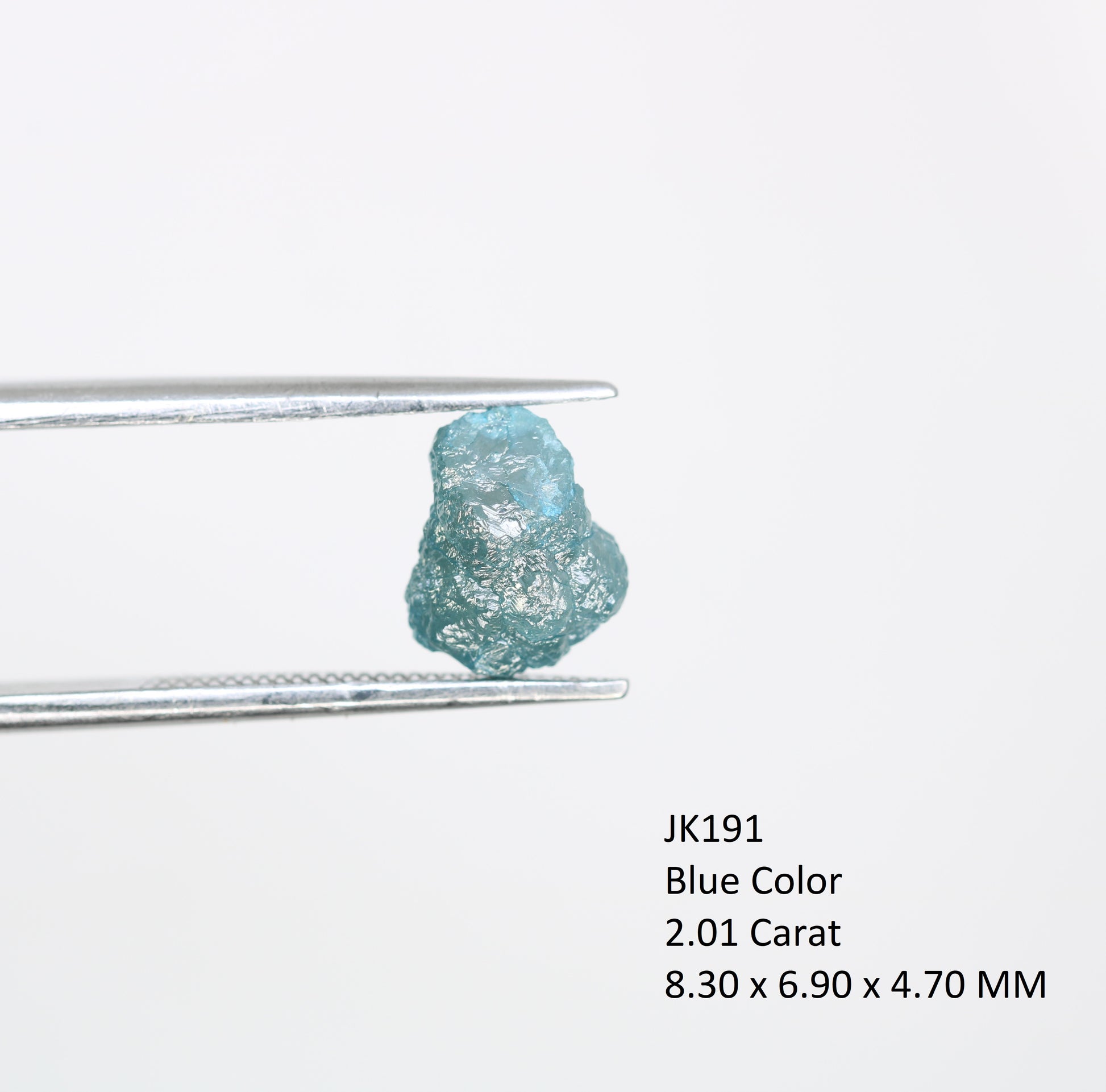 2.01 CT Blue Uncut Rough Diamond For Engagement Ring - JayKrishna Diamond