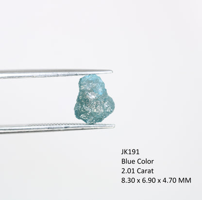 2.01 CT Blue Uncut Rough Diamond For Engagement Ring - JayKrishna Diamond