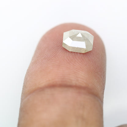 1.38 CT 6.70 MM Emerald Shape Grey Diamond For Diamond Jewelry - JayKrishna Diamond