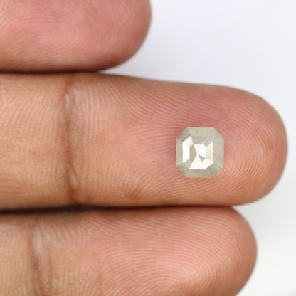 1.38 CT 6.70 MM Emerald Shape Grey Diamond For Diamond Jewelry - JayKrishna Diamond