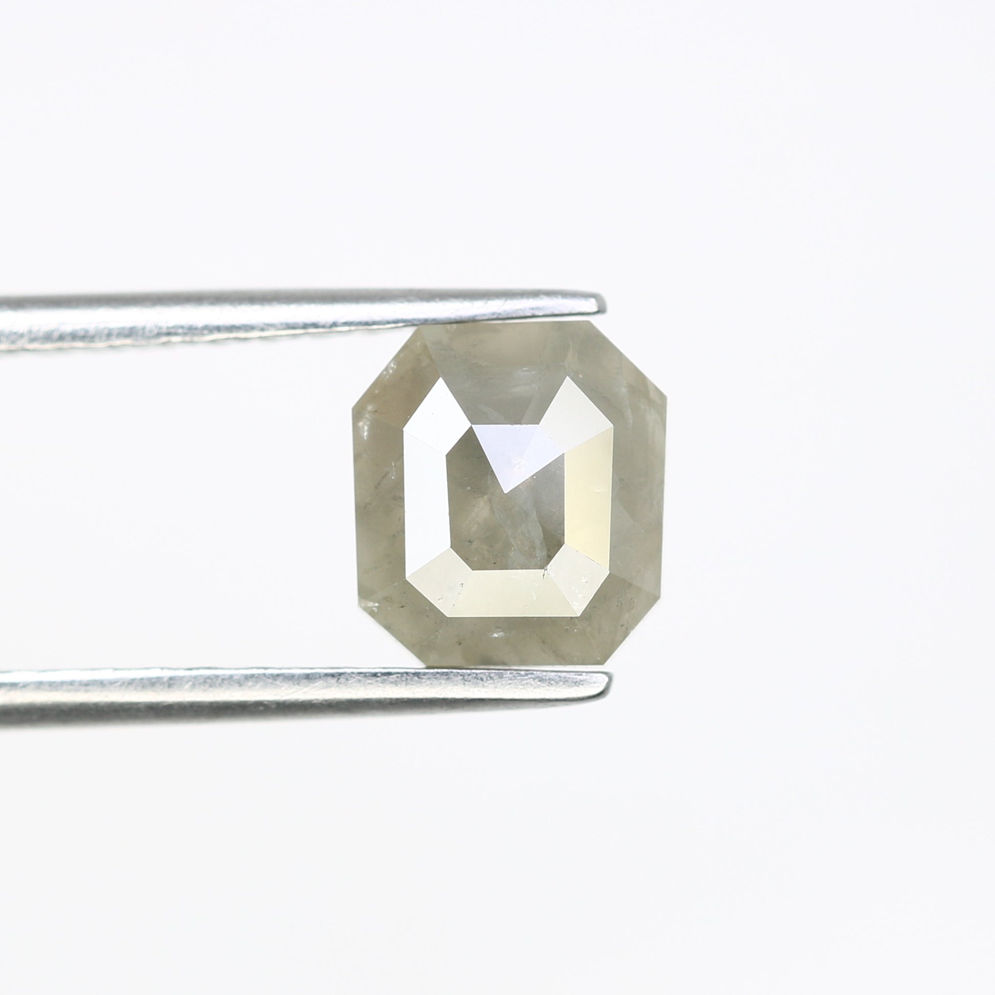1.38 CT 7.10 MM Grey Emerald Shape Diamond For Diamond Jewelry - JayKrishna Diamond