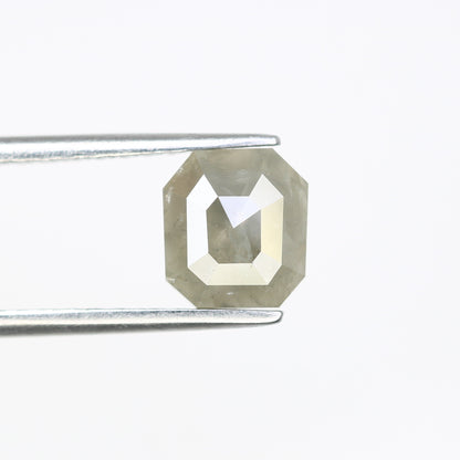 1.38 CT 7.10 MM Grey Emerald Shape Diamond For Diamond Jewelry - JayKrishna Diamond