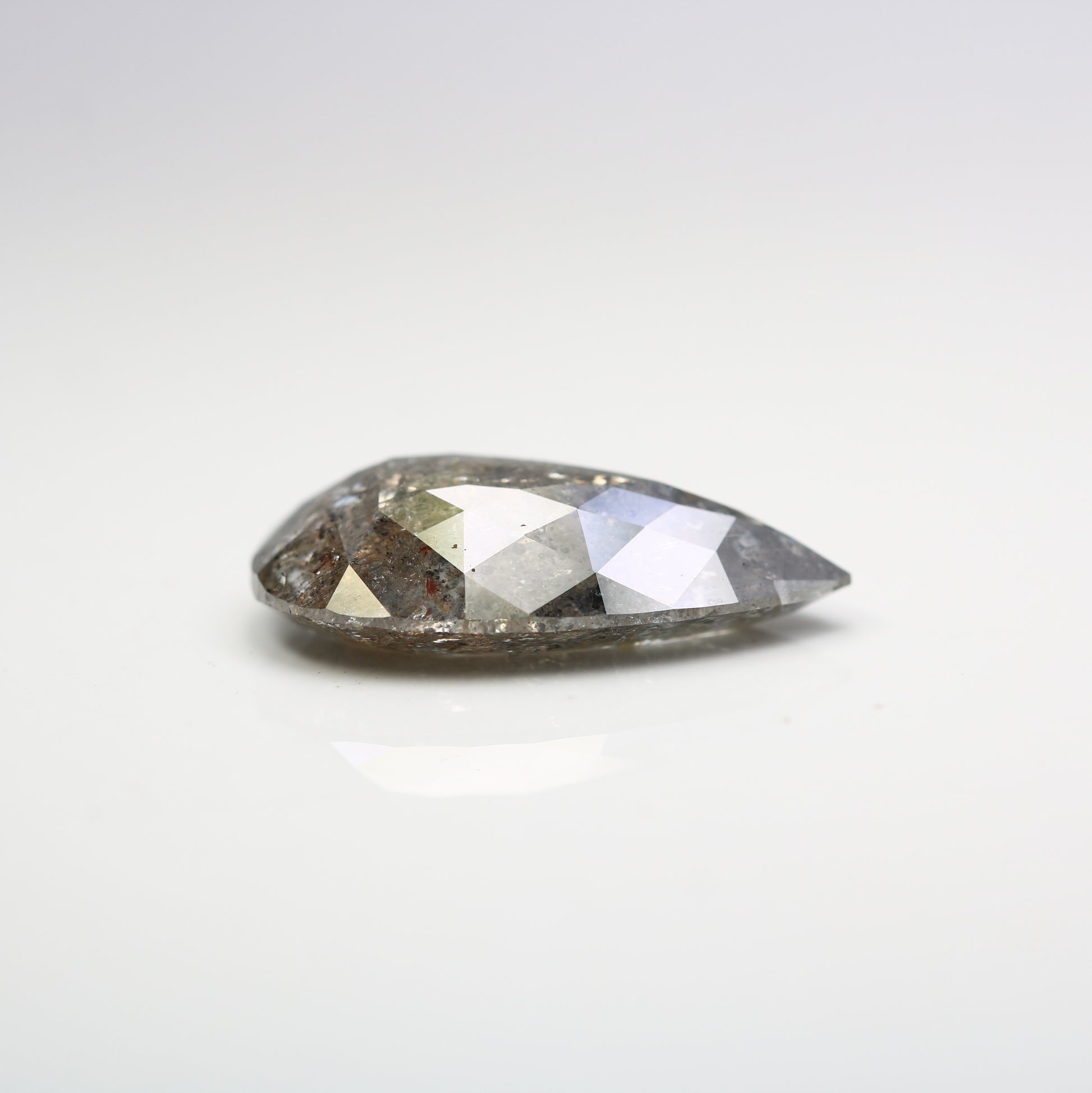 7.64 CT Salt And Pepper Pear Shape Diamond For Engagement Ring - JayKrishna Diamond