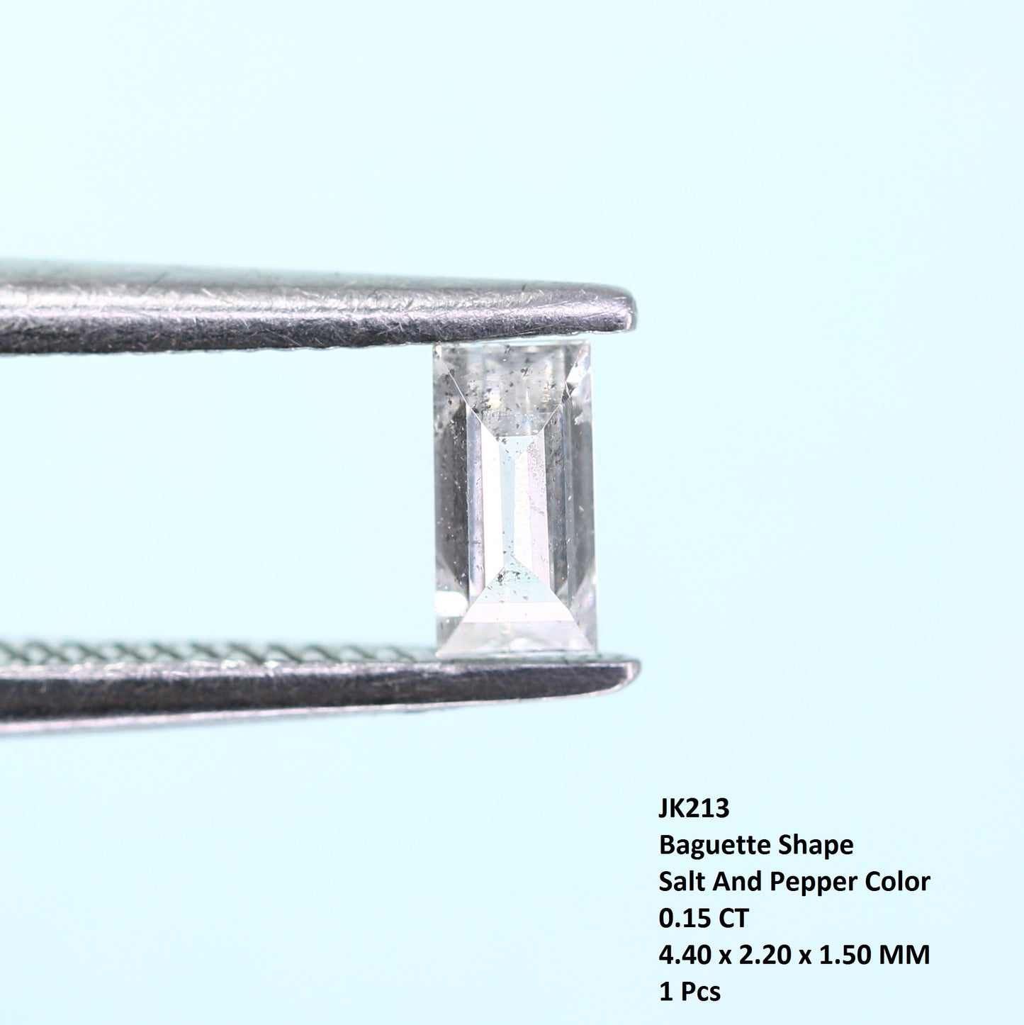 0.15 CT Baguette Shape Salt and Pepper Diamond – Perfect for Engagement Rings and Custom Jewelry - JayKrishna Diamond