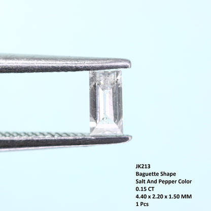 0.15 CT Baguette Shape Salt and Pepper Diamond – Perfect for Engagement Rings and Custom Jewelry - JayKrishna Diamond