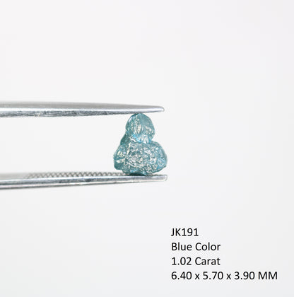 1.02 CT Irregular Cut Rough Blue Raw Diamond For Engagement Ring - JayKrishna Diamond