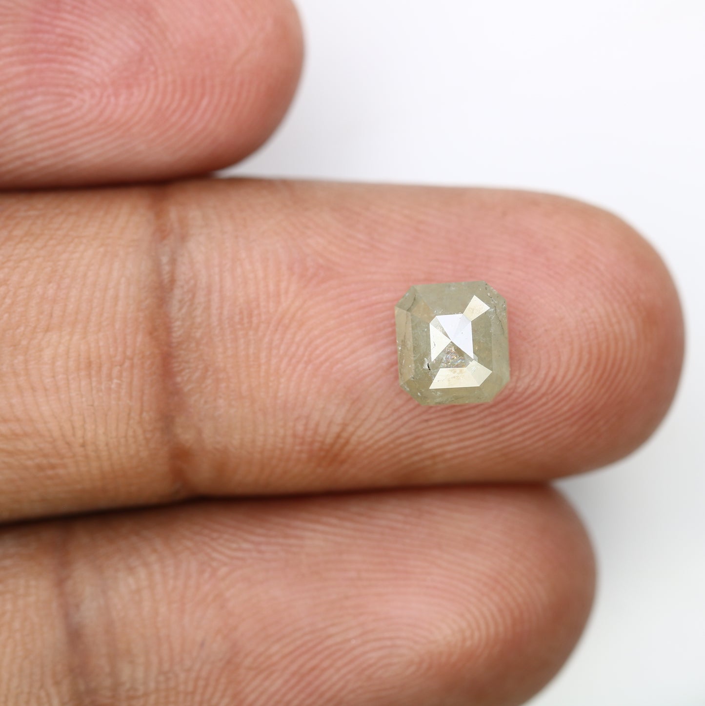 1.48 CT Grey Emerald Cut Natural Diamond For Diamond Jewelry - JayKrishna Diamond