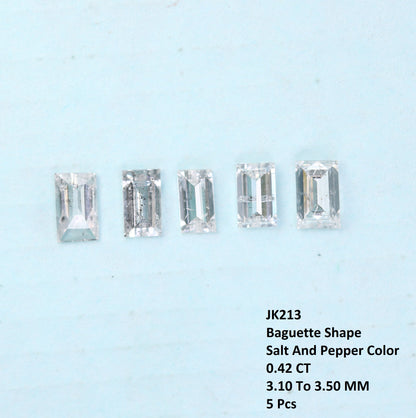 Unique 0.42 CT Baguette Cut Salt & Pepper Diamond | Perfect for Engagement Rings - JayKrishna Diamond