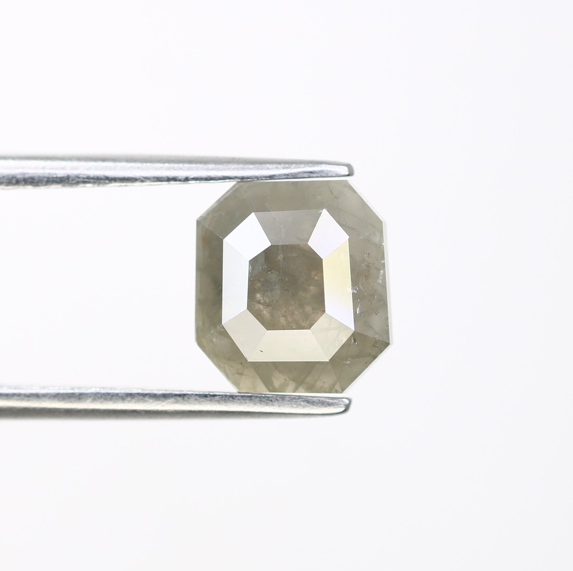 1.39 CT 7.10 MM Grey Emerald Shape Diamond For Engagement Ring - JayKrishna Diamond