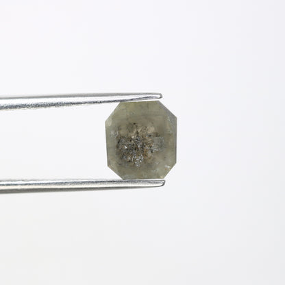 1.39 CT 7.10 MM Grey Emerald Shape Diamond For Engagement Ring - JayKrishna Diamond