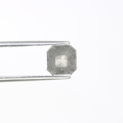 0.92 CT Asscher Shape Salt And Pepper Diamond For Engagement Ring - JayKrishna Diamond
