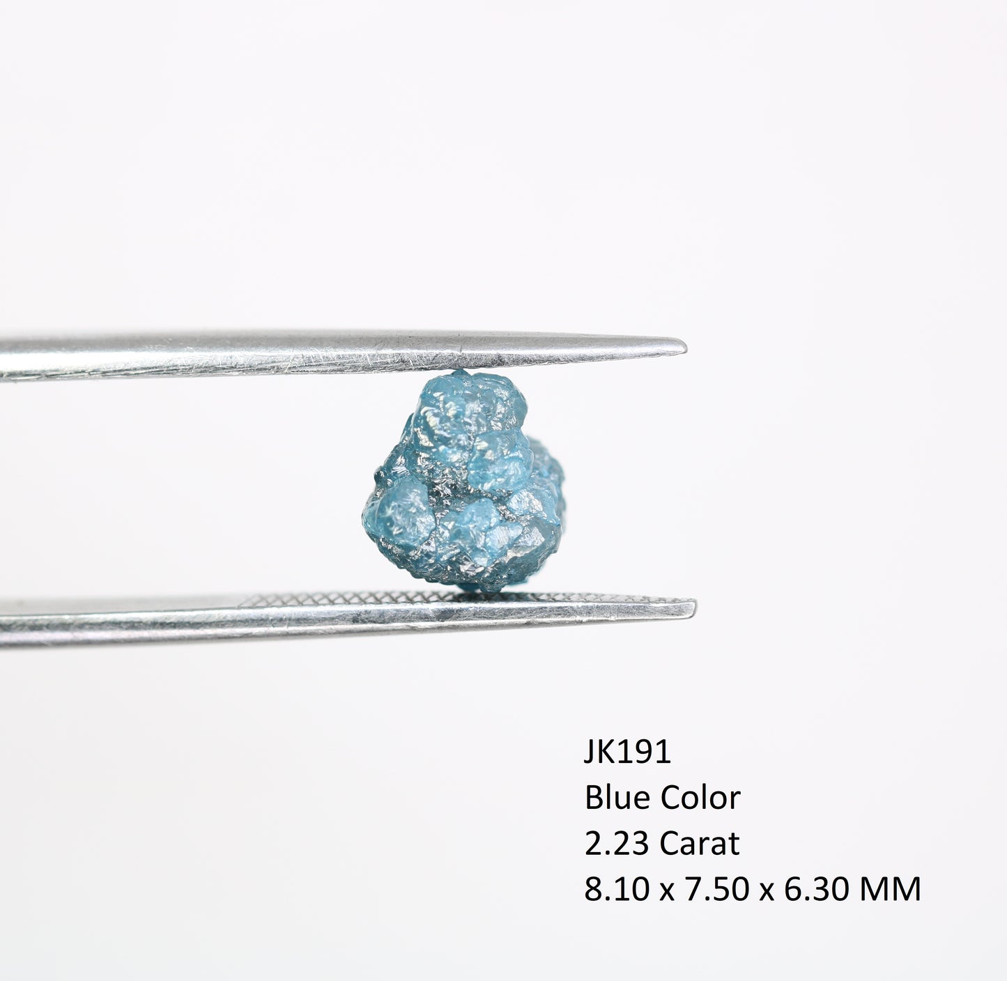 2.23 CT Irregular Cut Raw Blue Rough Diamond For Engagement Ring - JayKrishna Diamond