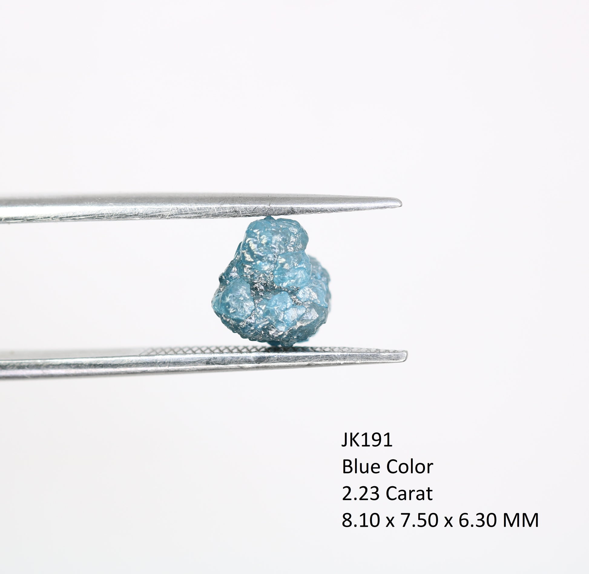 2.23 CT Irregular Cut Raw Blue Rough Diamond For Engagement Ring - JayKrishna Diamond